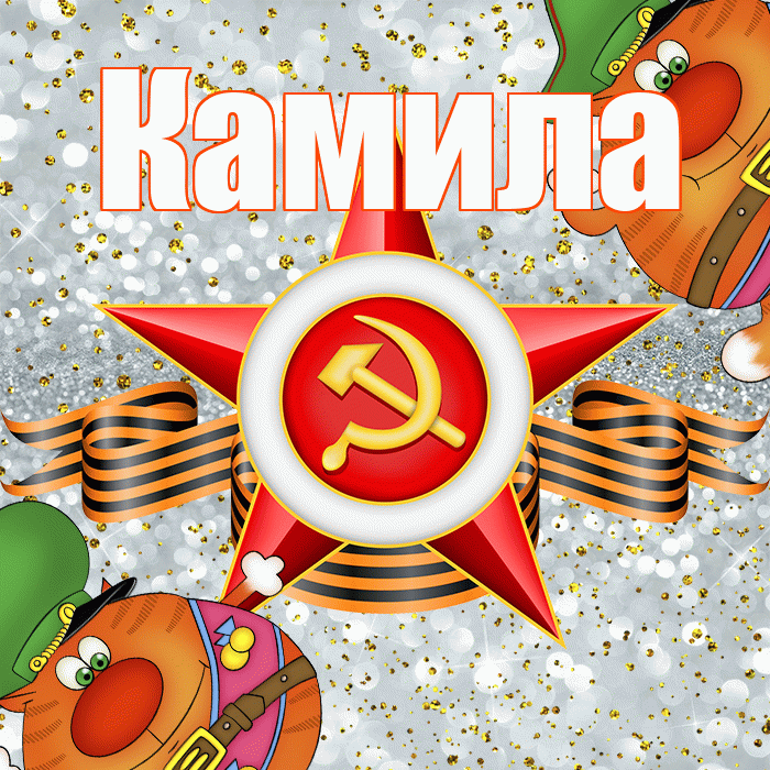 Камила! С днём защитника Отечества! Красивая открытка Камиле!