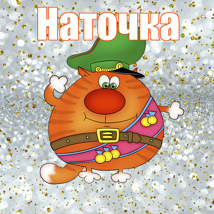 Наточка! С днём защитника Отечества! Красивая открытка !