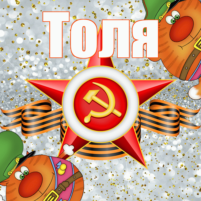 Толя! С днём защитника Отечества! Красивая открытка Толю!