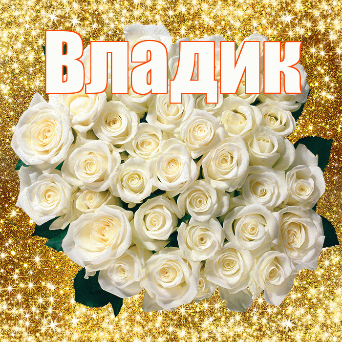 Владик! С днём цветов! Красивая открытка !