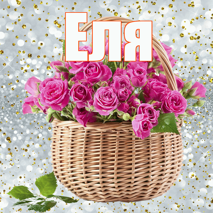 Еля! С днём цветов! Красивая открытка Еле!