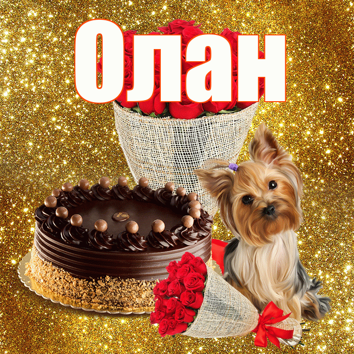Олан! С днём цветов! Красивая открытка Олану!