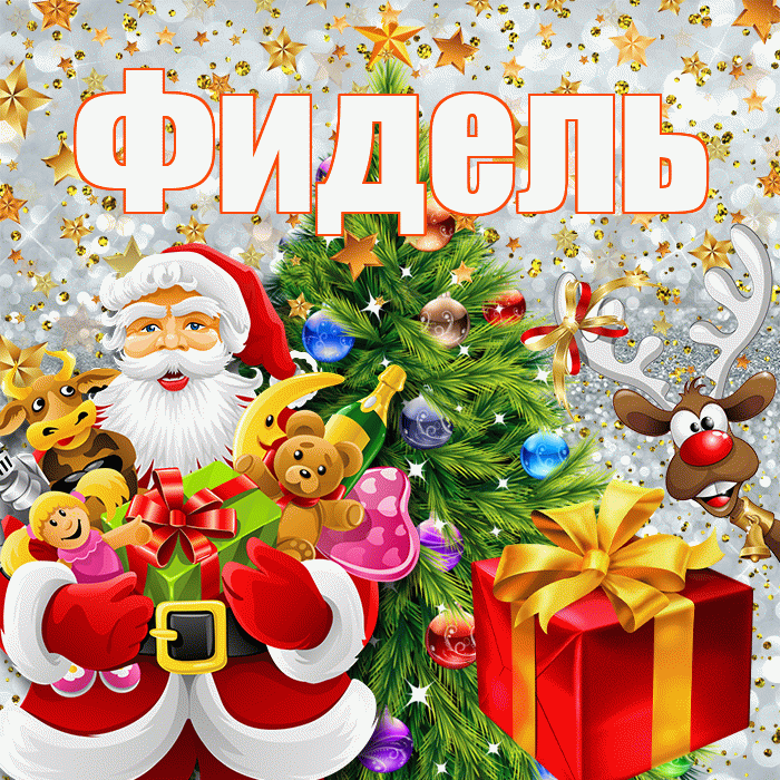 Фидель! С наступающим новым годом! Красивая открытка Фиделю!
