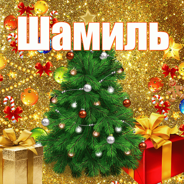 Шамиль! С наступающим новым годом! Красивая открытка Шамилю!