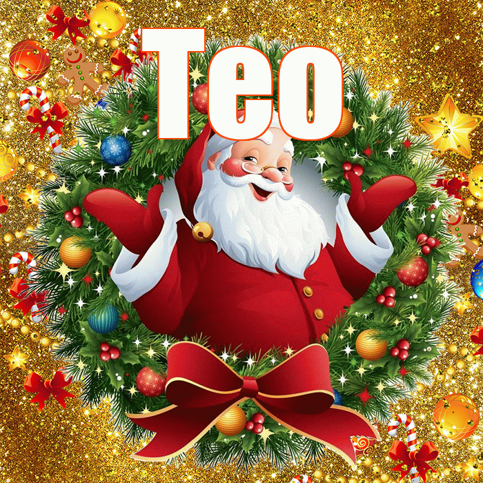 Тео! С новым годом! Красивая открытка !