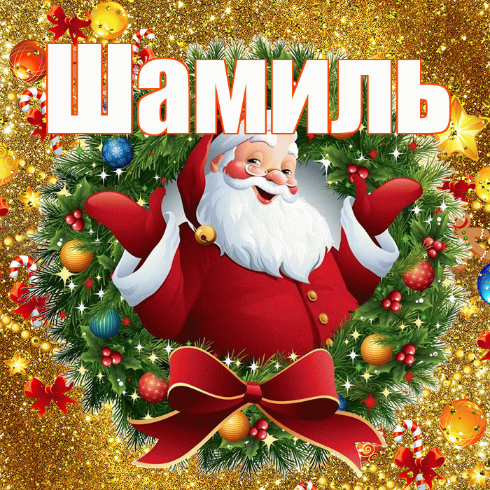 Шамиль! С новым годом! Красивая открытка Шамилю!