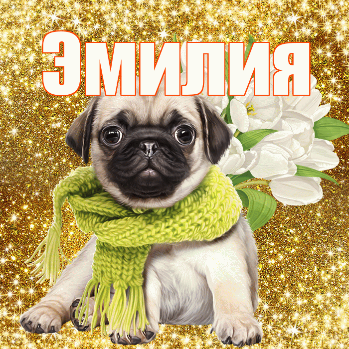 Эмилия! С первым воскресеньем весны! Красивая открытка Эмилию!