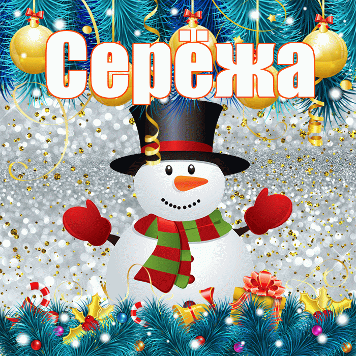 Серёжа! С первым днем зимы! Красивая открытка !