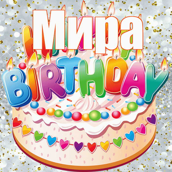 Мира! С прошедшим днем рождения! Красивая открытка Миру!