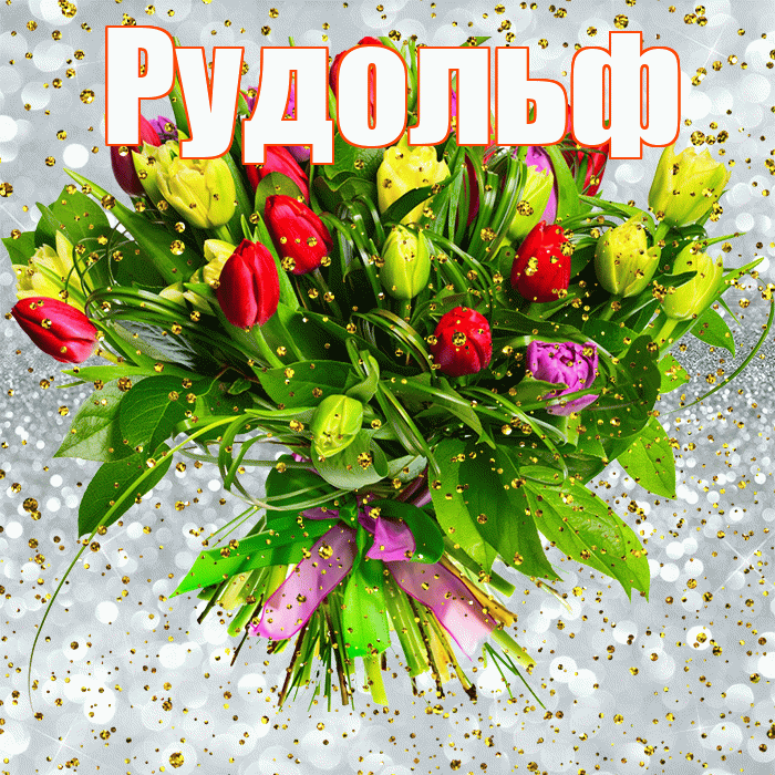Рудольф! С прошедшим днем рождения! Красивая открытка Рудольфу!