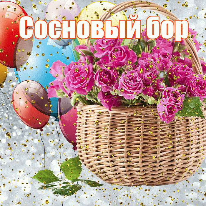Сосновый бор! С прошедшим днем рождения! Красивая открытка !