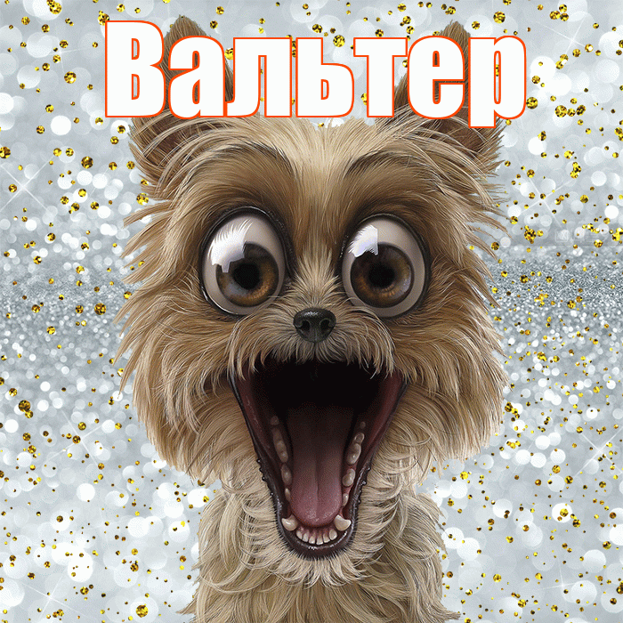 Вальтер! Хорошего настроения! Красивая открытка Вальтеру!