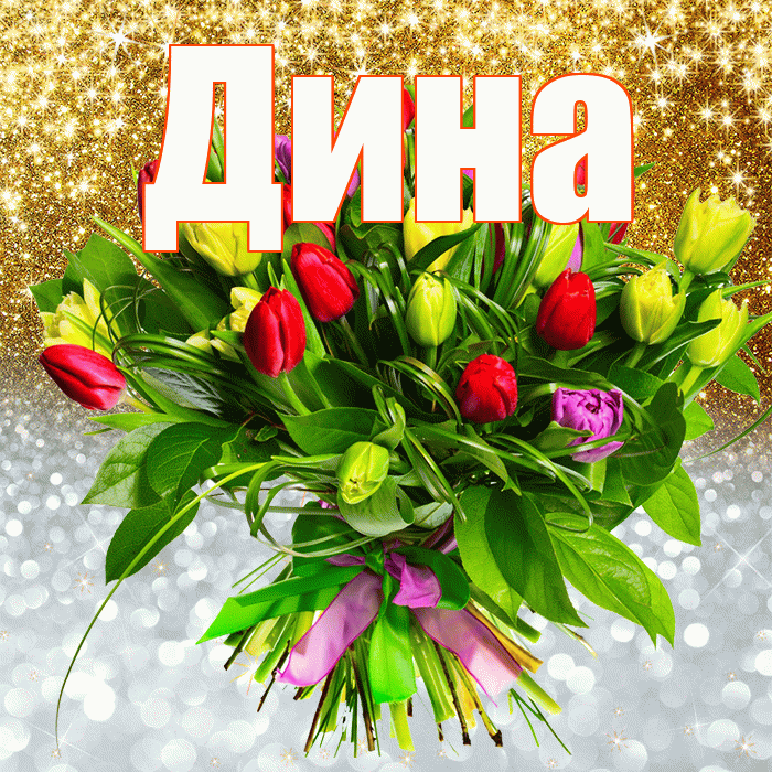 Дина! Хорошего настроения! Красивая открытка Дине!