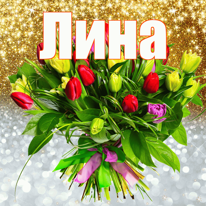 Лина! Хорошего настроения! Красивая открытка Лине!