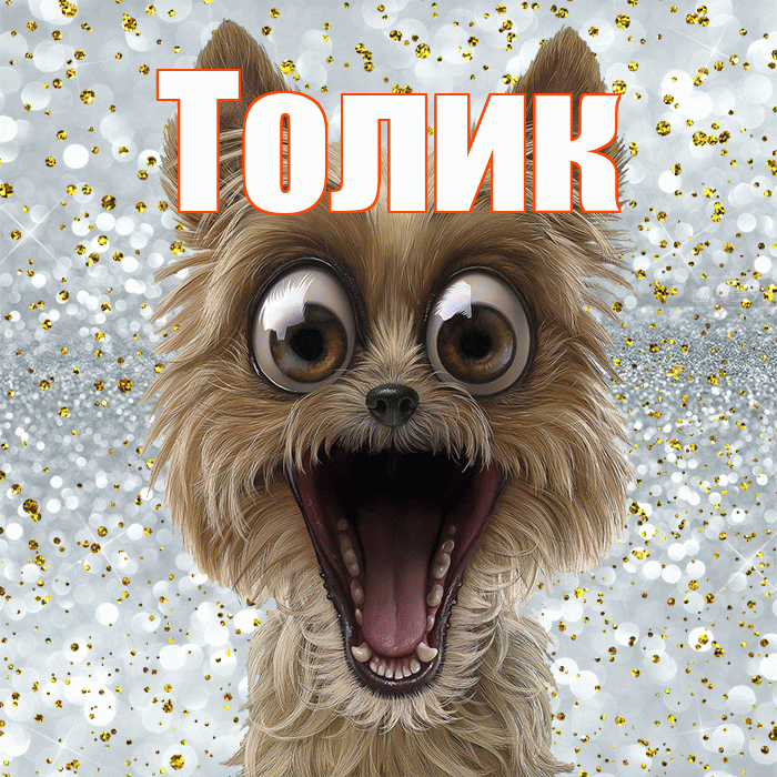Толик! Хорошего настроения! Красивая открытка !