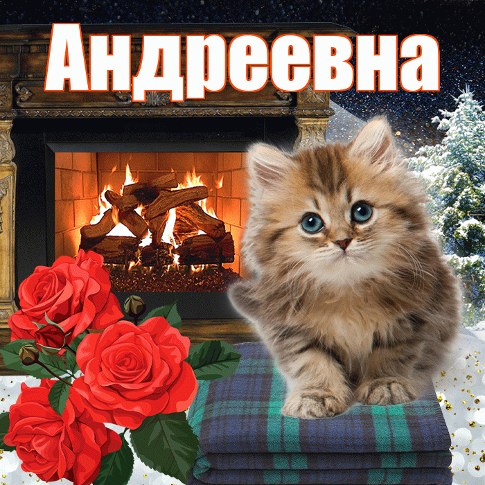Андреевна! Чудесного зимнего вечера! Красивая открытка !