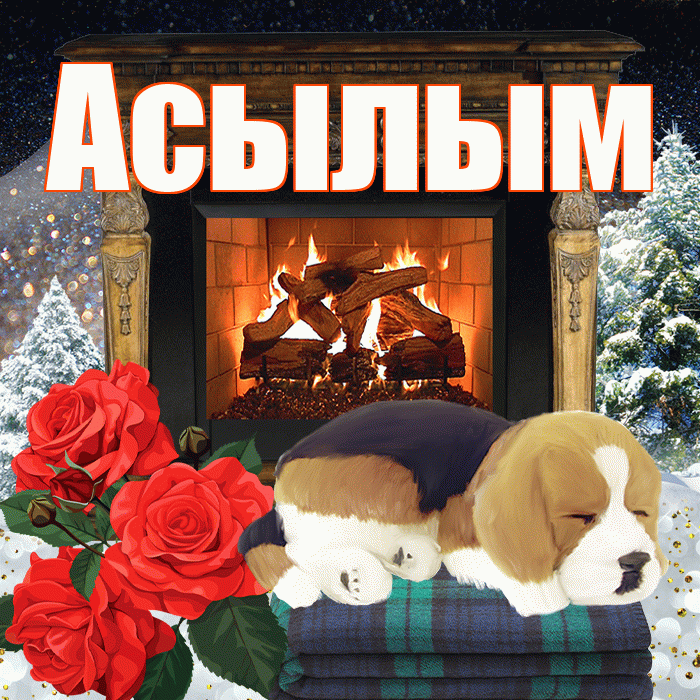 Асылым! Чудесного зимнего вечера! Красивая открытка Асылым!