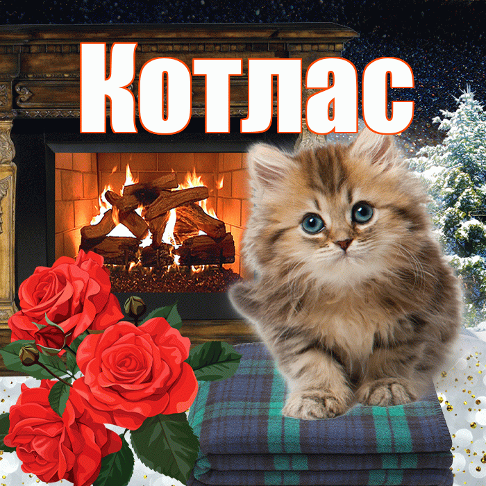 Котлас! Чудесного зимнего вечера! Красивая открытка Котласу!