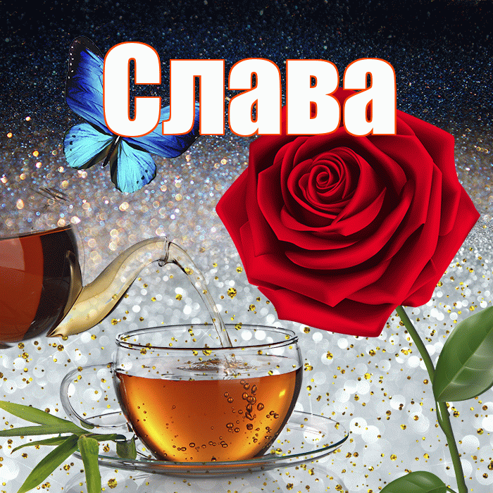 Слава! Чудесного зимнего вечера! Красивая открытка Славе!