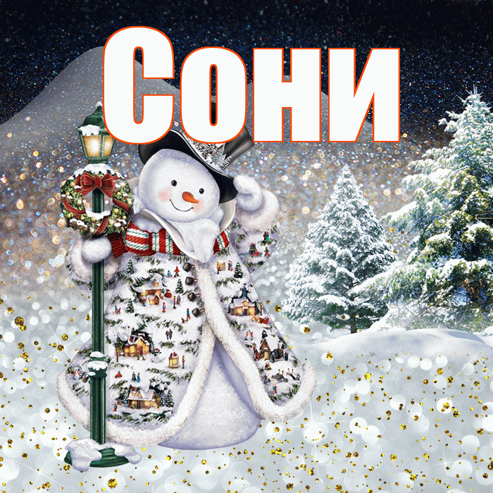 Сони! Чудесного зимнего вечера! Красивая открытка !