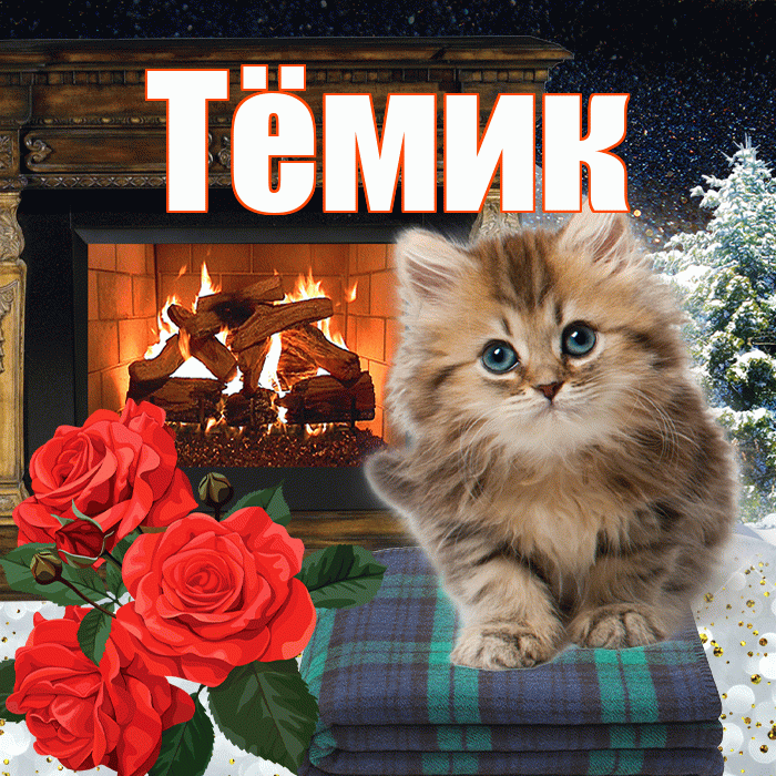 Тёмик! Чудесного зимнего вечера! Красивая открытка !