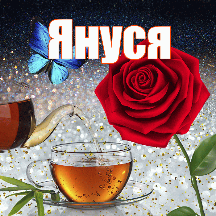 Януся! Чудесного зимнего вечера! Красивая открытка !